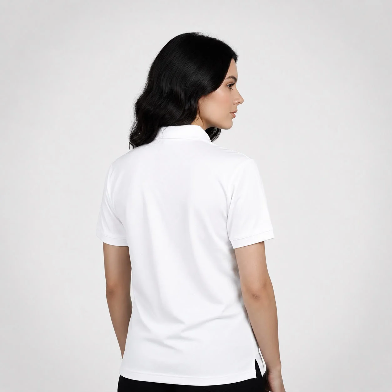 AGGERT Polo SUPIMA MERCERISED Cotton 220 GSM White - Women