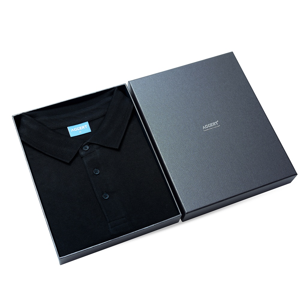 AGGERT Polo SUPIMA Cotton 220 GSM Black