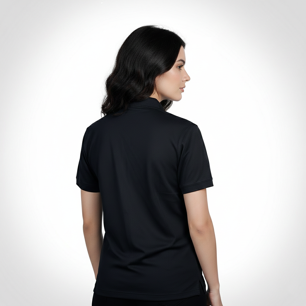 AGGERT Polo SUPIMA MERCERISED Cotton 200 GSM Black - Women