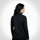 AGGERT Polo Full Sleeve SUPIMA MERCERISED Cotton 200 GSM Black - Women 