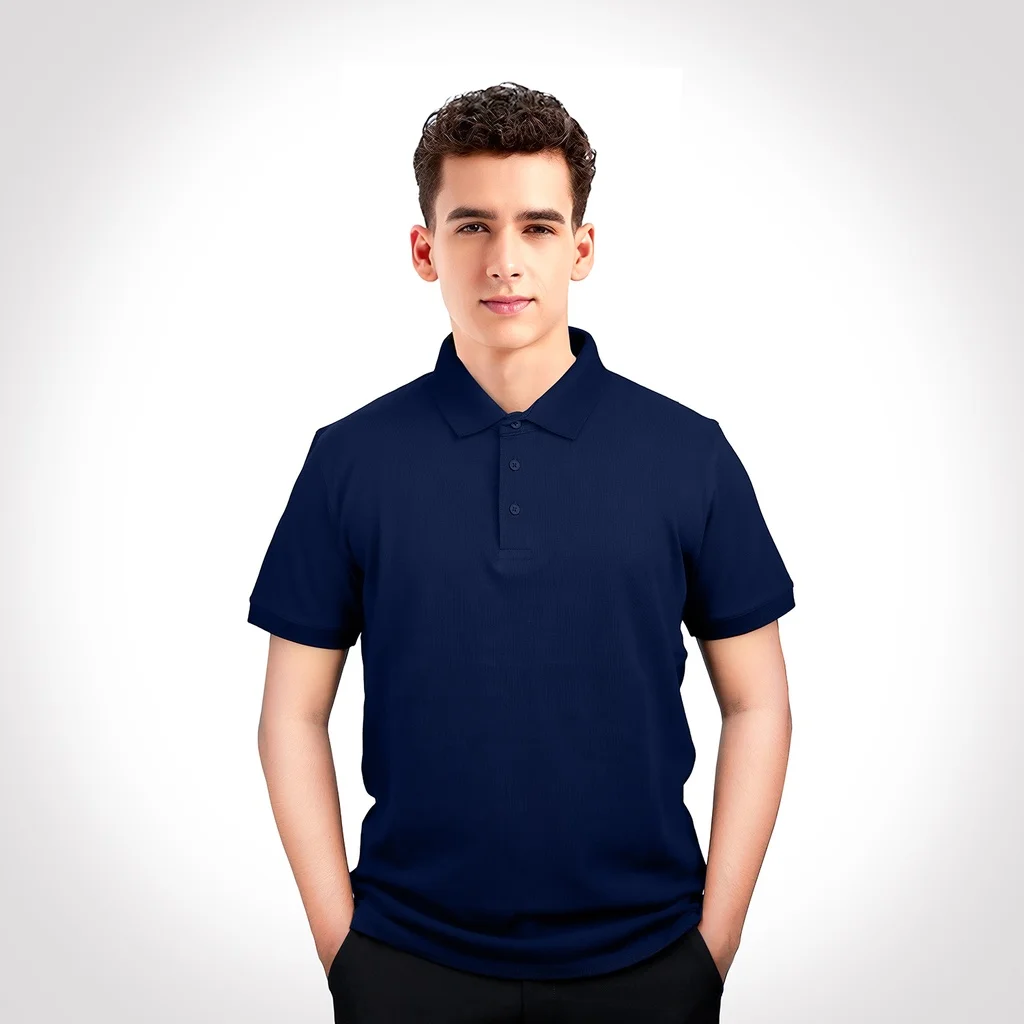 AGGERT Polo SUPIMA MERCERISED Cotton 240 GSM-Navy Blue