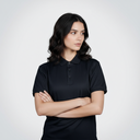 AGGERT Polo SUPIMA MERCERISED Cotton 200 GSM Black - Women