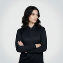 AGGERT Polo Full Sleeve SUPIMA MERCERISED Cotton 200 GSM Black - Women 