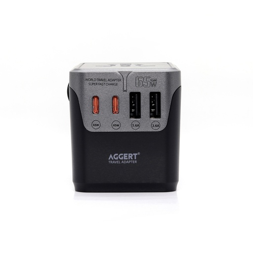[AGTABK2213] AGGERT 65W Travel Adapter 